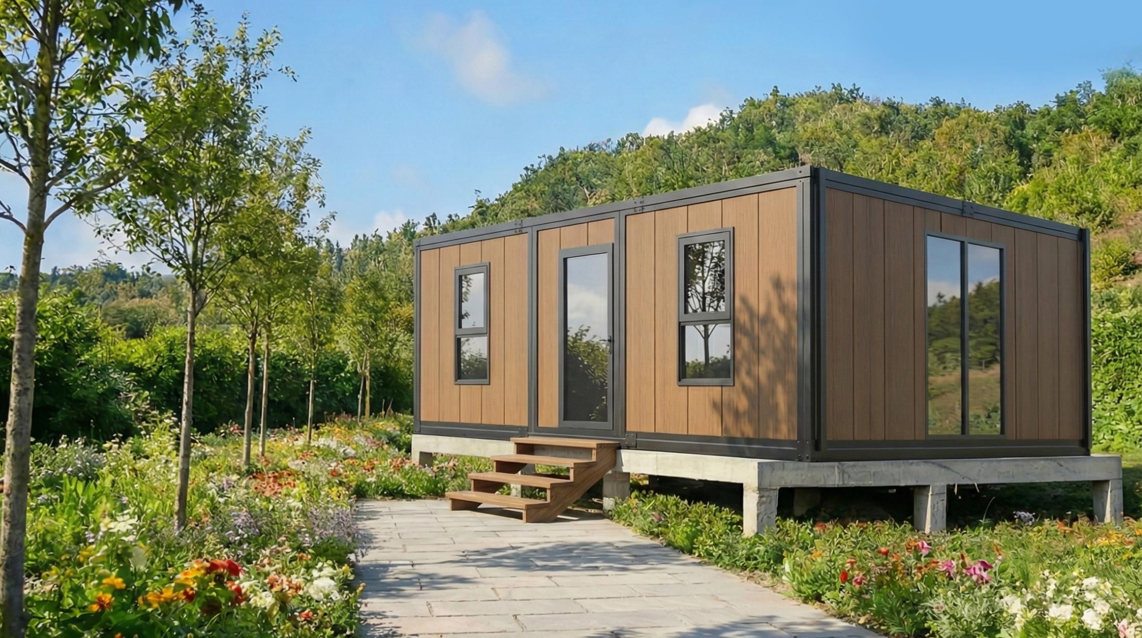 PrefabX Flip installed in a rural UK setting