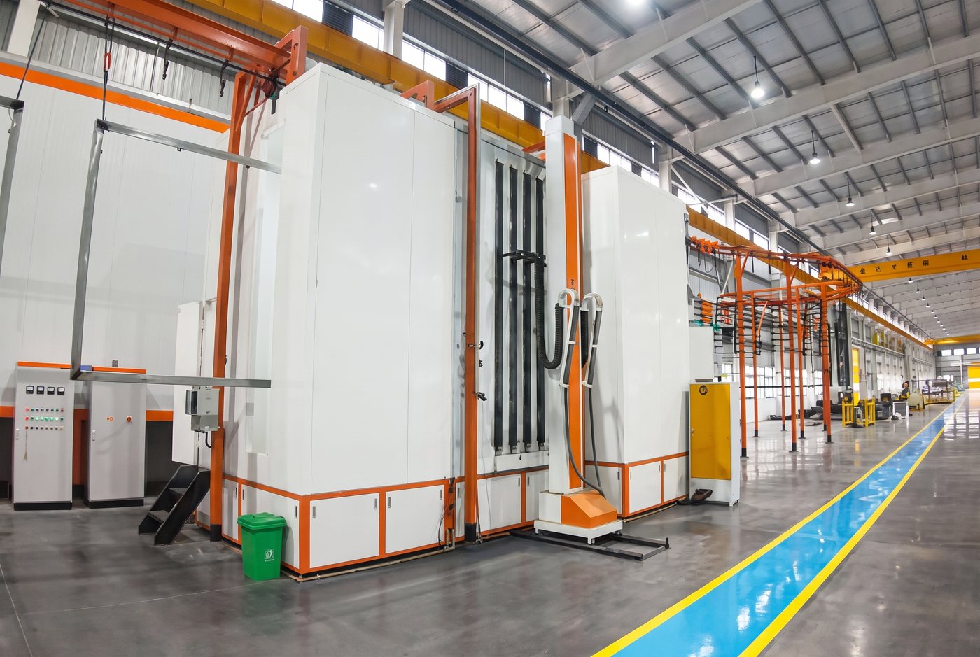 PrefabX modular home manufacturing: powder coating