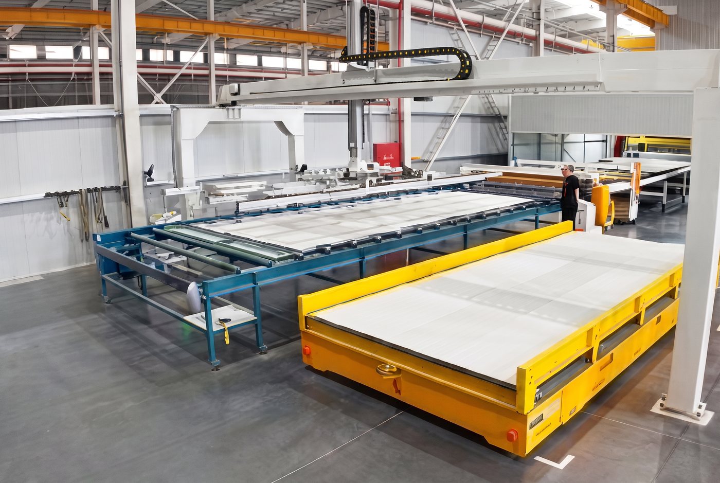 PrefabX modular home manufacturing: panel finishing line