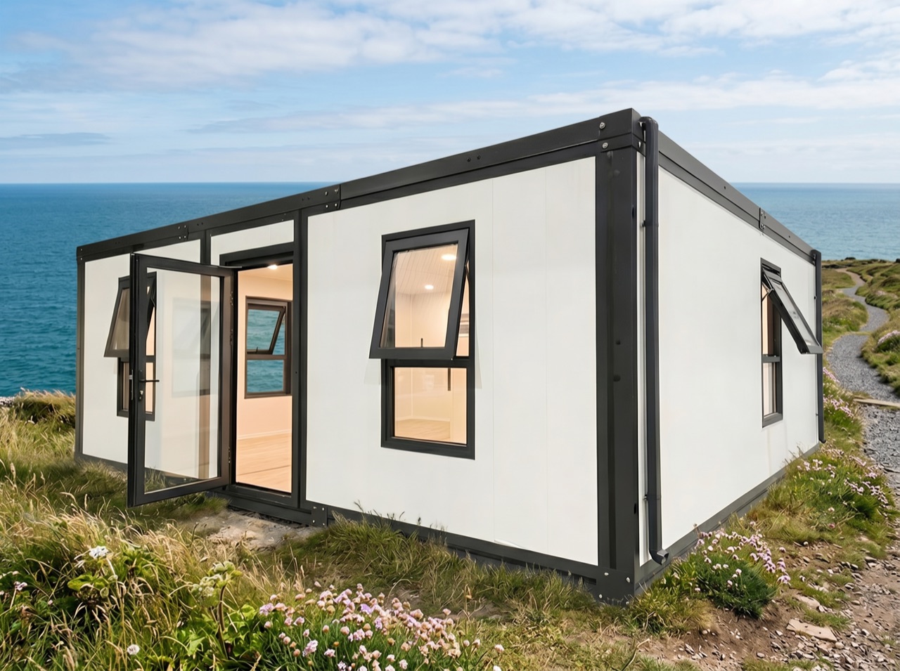 PrefabX modular home installed: Glamping pods