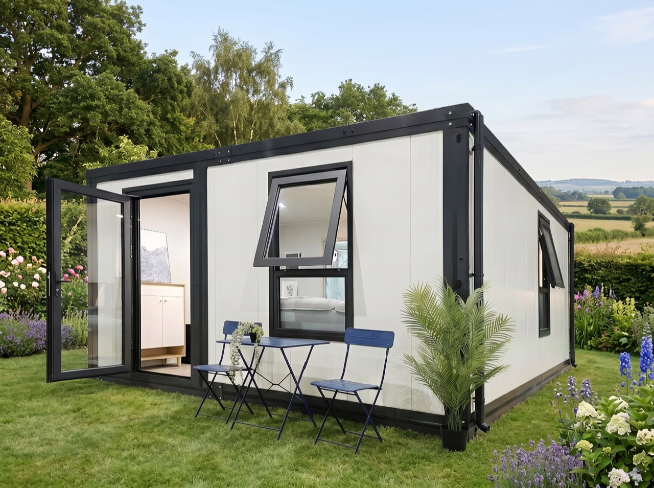 PrefabX modular home installed: Garden rooms