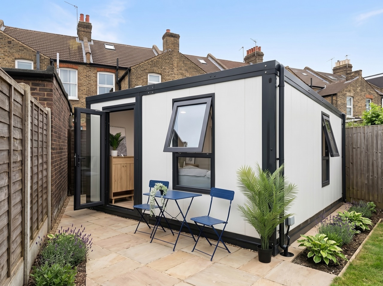 PrefabX modular home installed: Garden offices